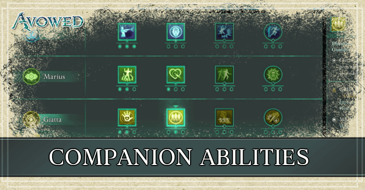 Avowed Companion Abilities