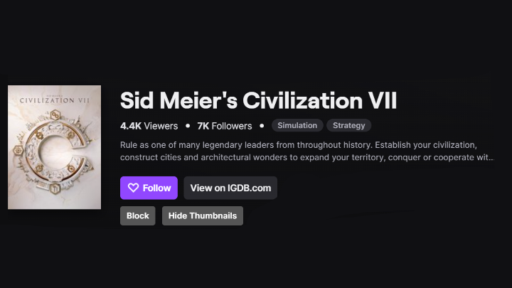 Civ 7 - Twitch Category
