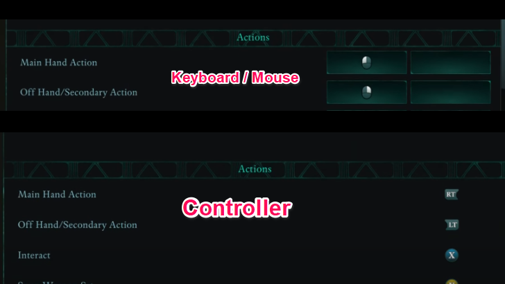 Actions Controls