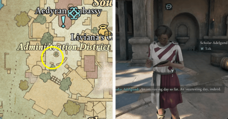 Avowed - Precious Light Scholar Adelgund Location