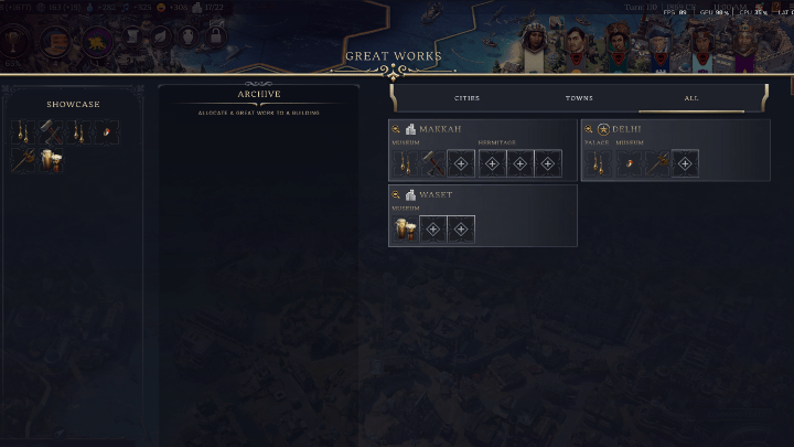 Civ 7 - Artifacts Display