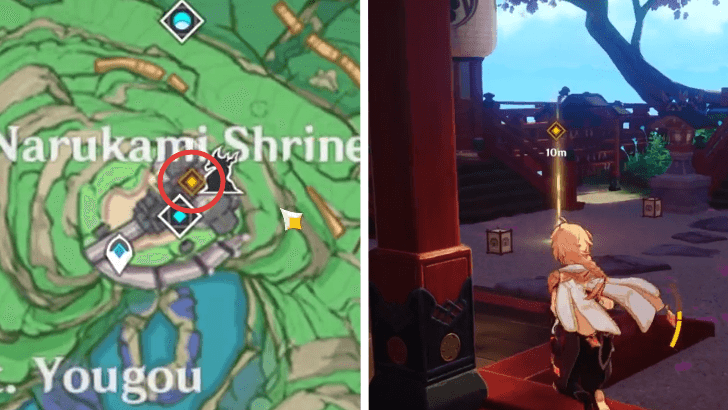 Genshin Impact - Go to the Grand Narukami Shrine and speak with Miko