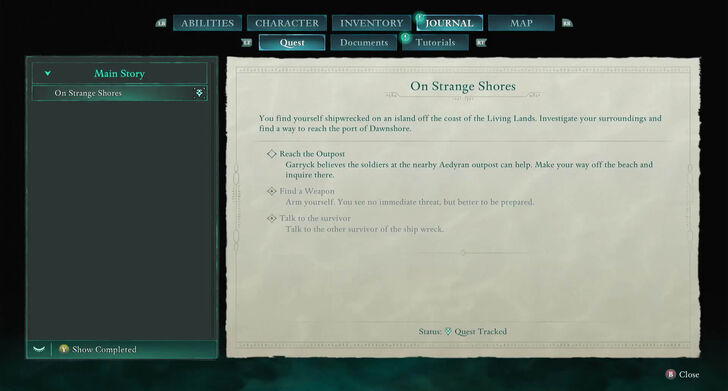 Avowed - Quest Journal