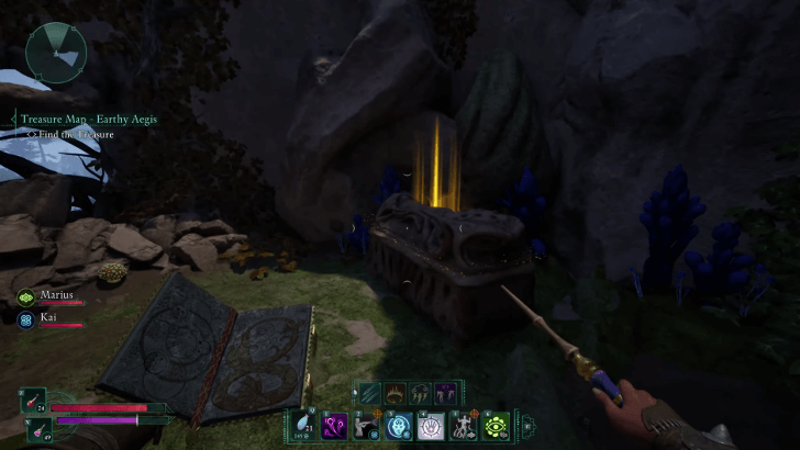 Earthy Aegis Treasure World Location