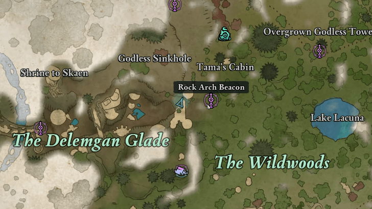 Fast Travel to the Rock Arch Beacon