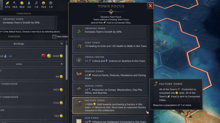 Specialize into Factory Towns