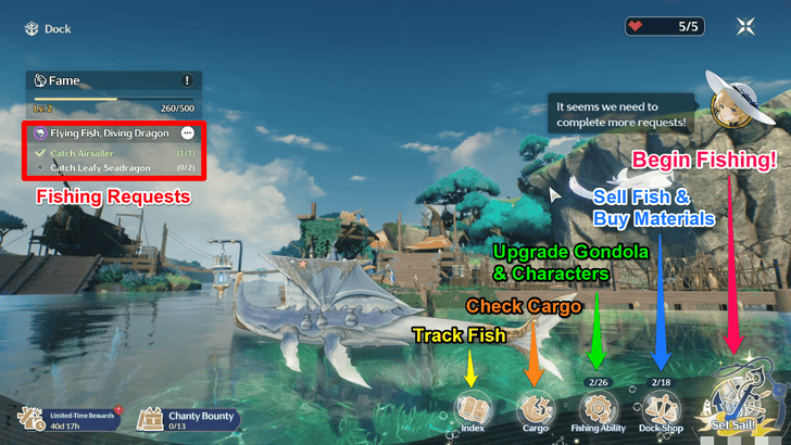 Wuthering Waves Old Man and the Whale Dock Interface