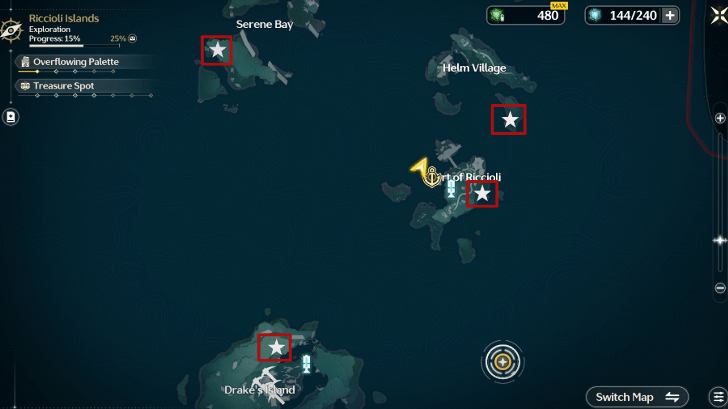 Overflowing Palette Locations