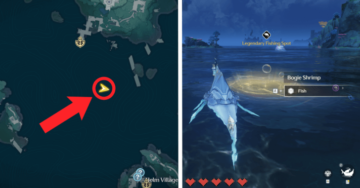 Bogie Shrimp Location