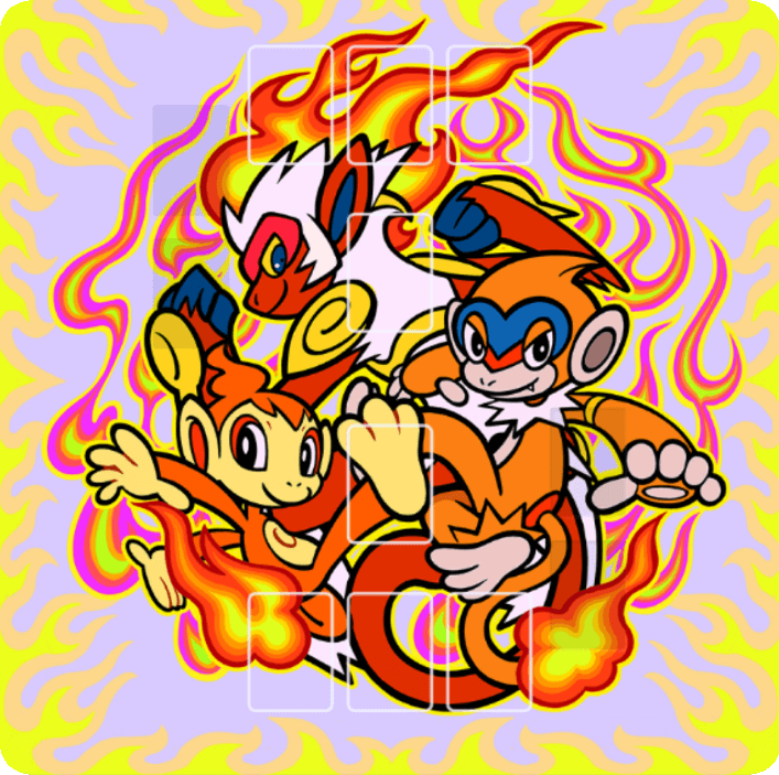 Pokemon TCG Pocket - Chimchar & Monferno & Infernape Playmat