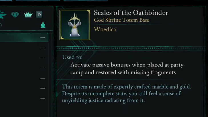 Avowed - Totem Fragments and Base