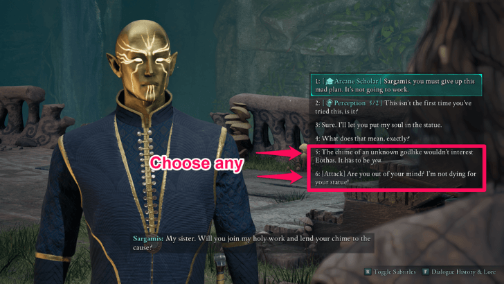 Avowed - Last Light of Day Choice