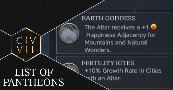 Civ 7 List of Pantheons