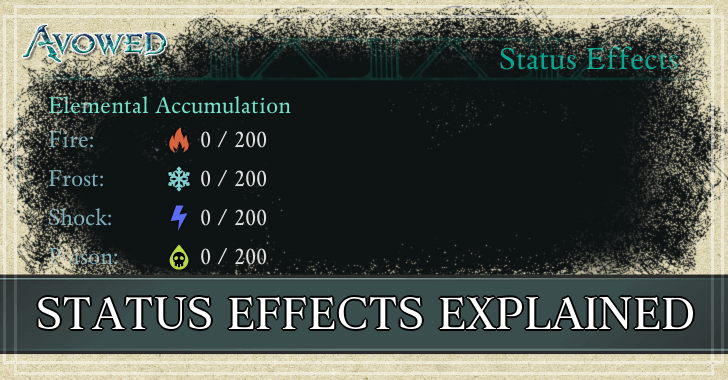 Avowed Status Effects Explained
