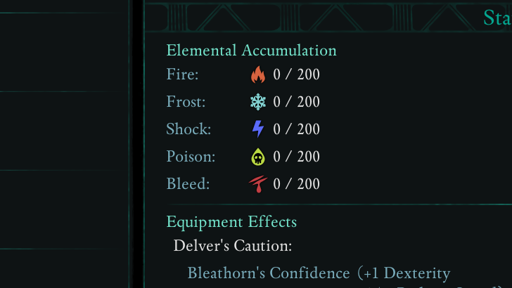 Avowed Status Effects