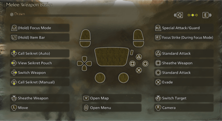 drawn weapon controls
