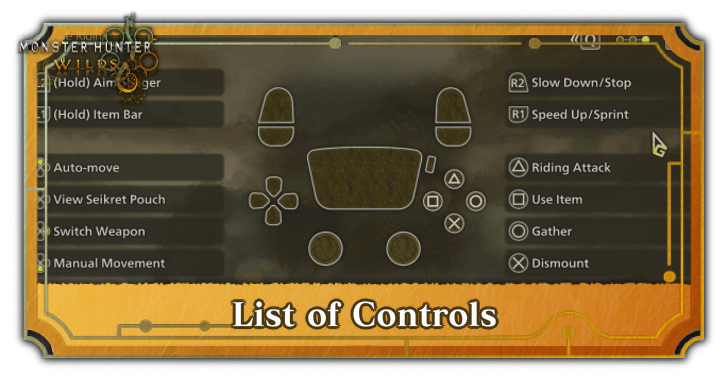 Monster Hunter Wilds Controls