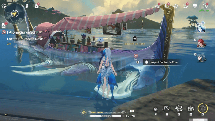 Wuthering Waves Locate Bouton de Rose