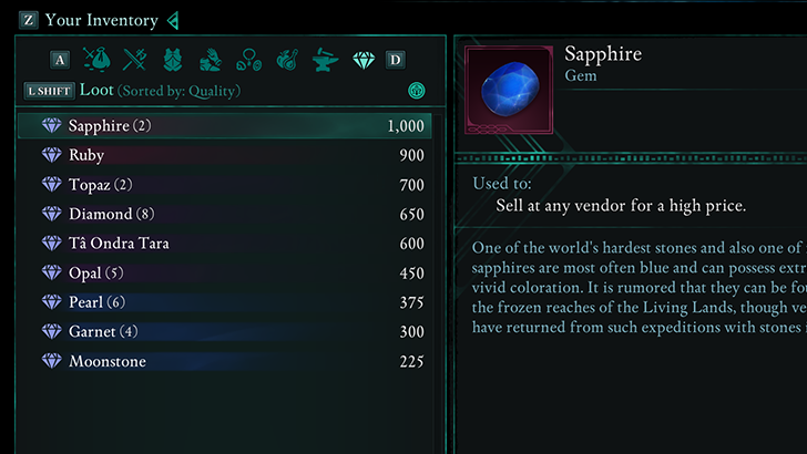 Sell Gems