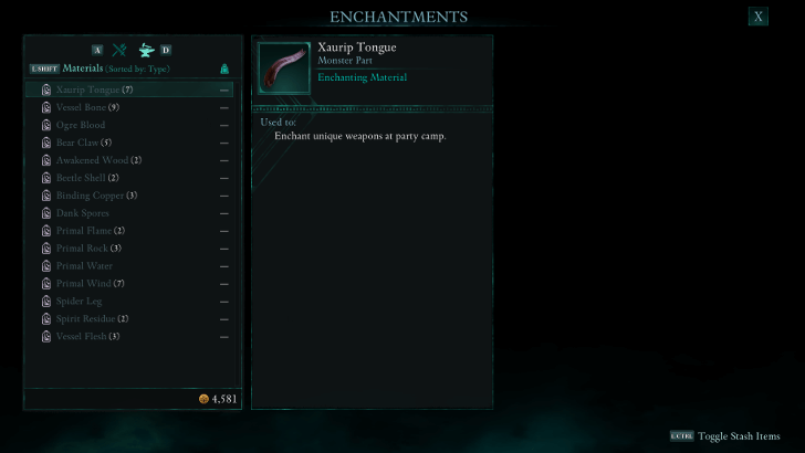 Avowed Enchanting Materials