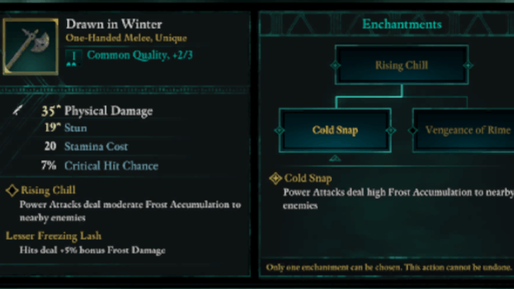 Avowed Enchanting Weapon