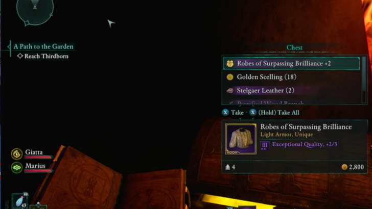 Avowed - Robes of Surpassing Brilliance Location in Shatterscarp