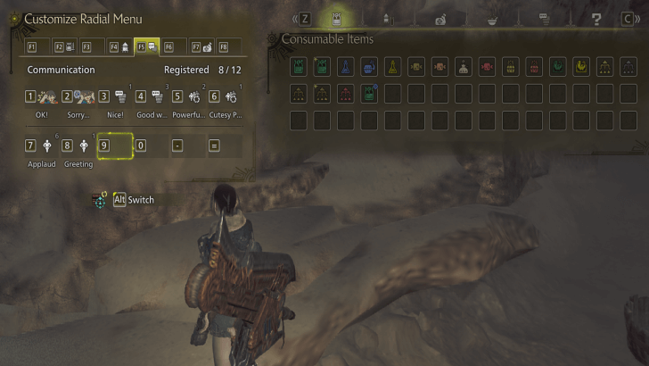 Select Radial Menu Slot