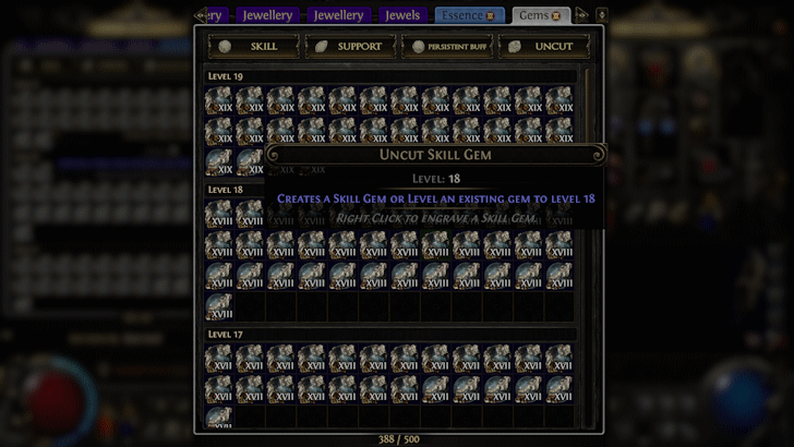 Path of Exile 2 - Gems Stash Tab