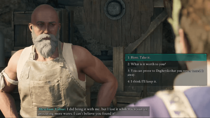 Giving Dirt-Speckled Amulet