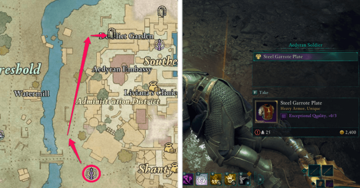 Avowed - Steel Garrote Plate Location