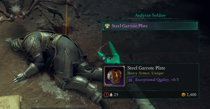 Avowed - Steel Garrote Plate Corpse