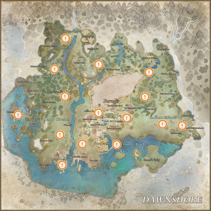 Avowed - Dawnshore Fast Travel Points