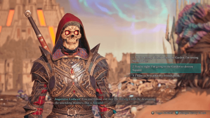 Tell Lodwyn to Free or Destroy Sapadal