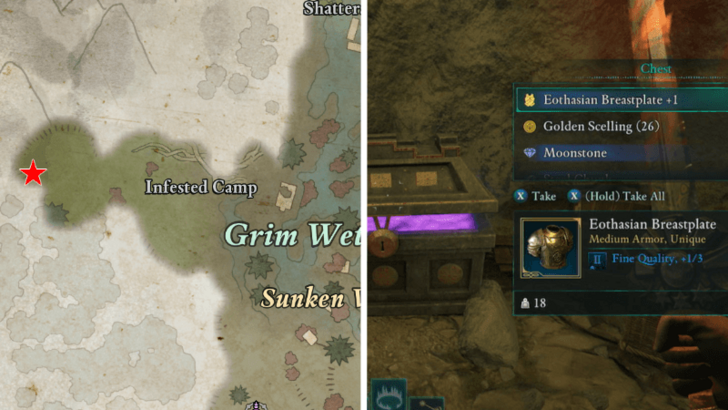 Eothasian Breastplate Location