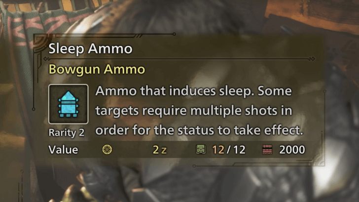 Sleep Ammo Tooltip