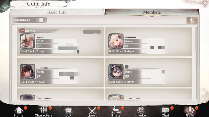 Being part of a guild - MementoMori