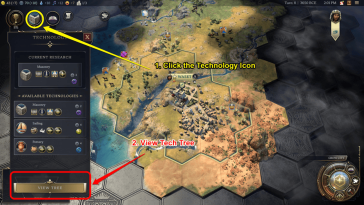 Civ 7 - How to View Tech Tree
