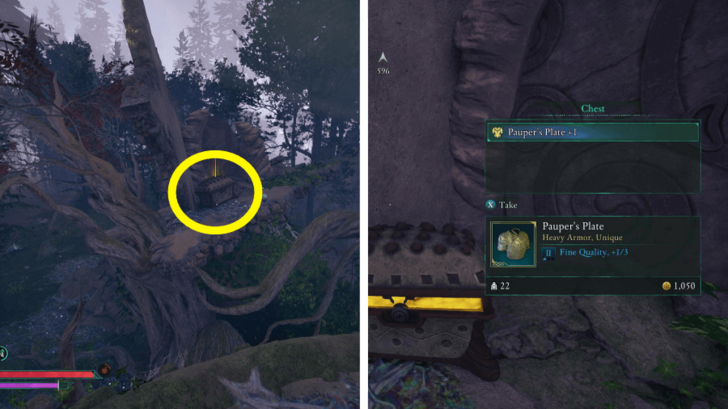 Avowed - Pauper’s Plate Location in Emerald Stair