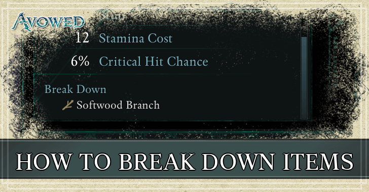How to Break Down Items Banner