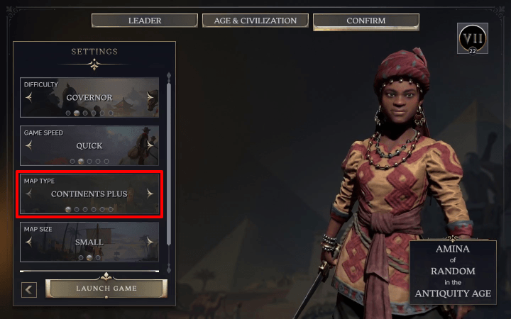 Continents Plus Map Type