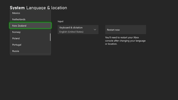 Changing to New Zealand Step 3