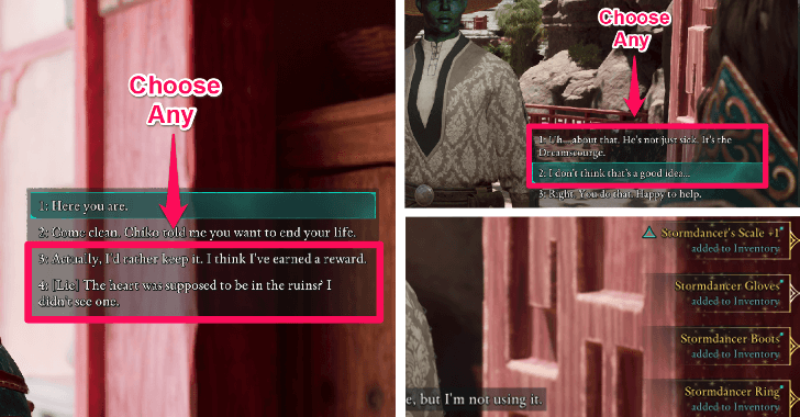 Avowed - Heart of Valor Quest Dialogue for Stormdancer Equipment