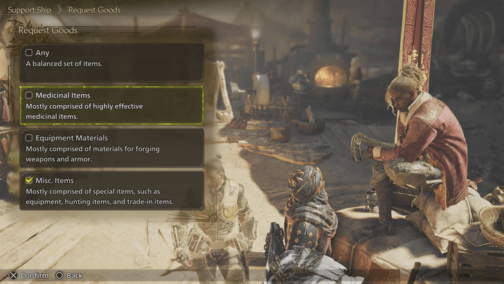 Request Items Support Ship