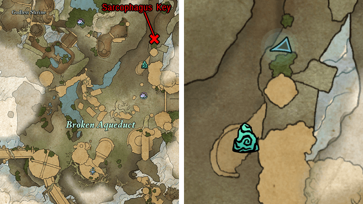 Sarcophagus Key Map Location
