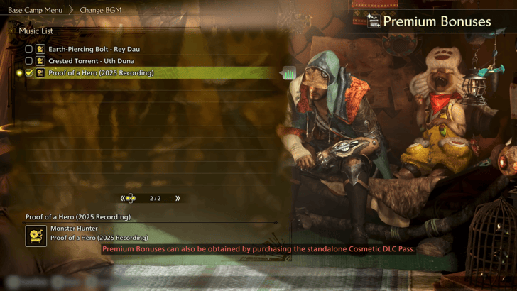 Monster Hunter Wilds Proof of a Hero BGM