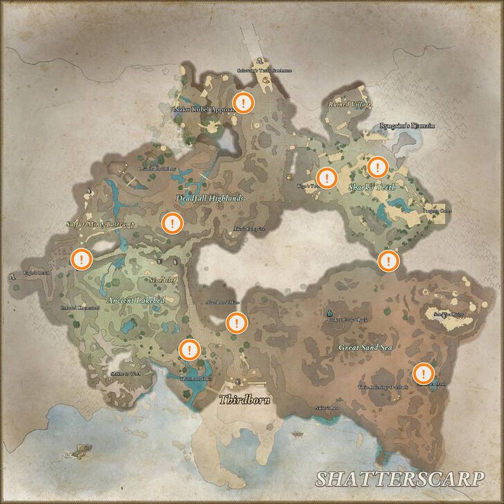 Shatterscarp Fast Travel Points