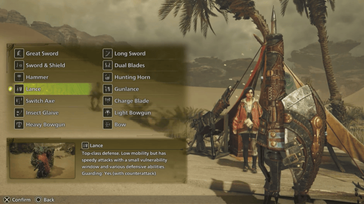 Monster Hunter Wilds - Weapon Selection
