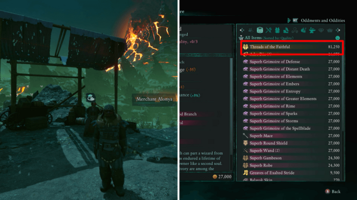 Avowed - Threads of the Faithful Location in Galawain’s Tusks