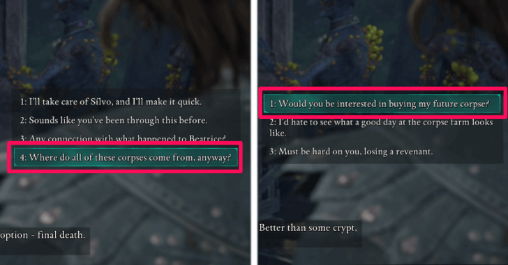 Avowed - How to Offer Your Corpse to Elia