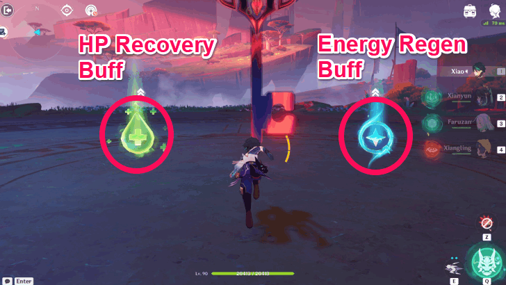 Pickup The Buffs During Combat